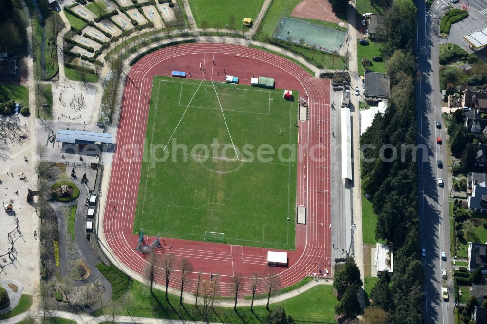 Beersel from above - Sports facility grounds of the Arena stadium on Henry Torleylaan in Beersel in Vlaan deren, Belgium
