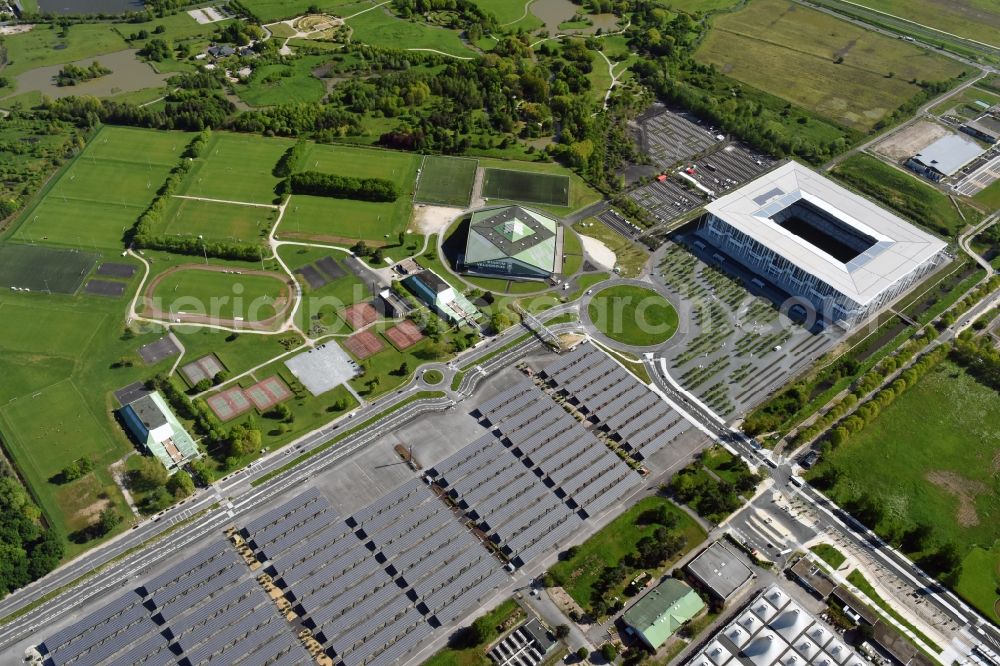 Aerial photograph Bordeaux - Sports facility grounds of the Arena stadium Stade Matmut Atlantique an der Cours Jules Ladoumegue before the European Football Championship Euro 2016 in Bordeaux in Aquitaine Limousin Poitou-Charentes, France
