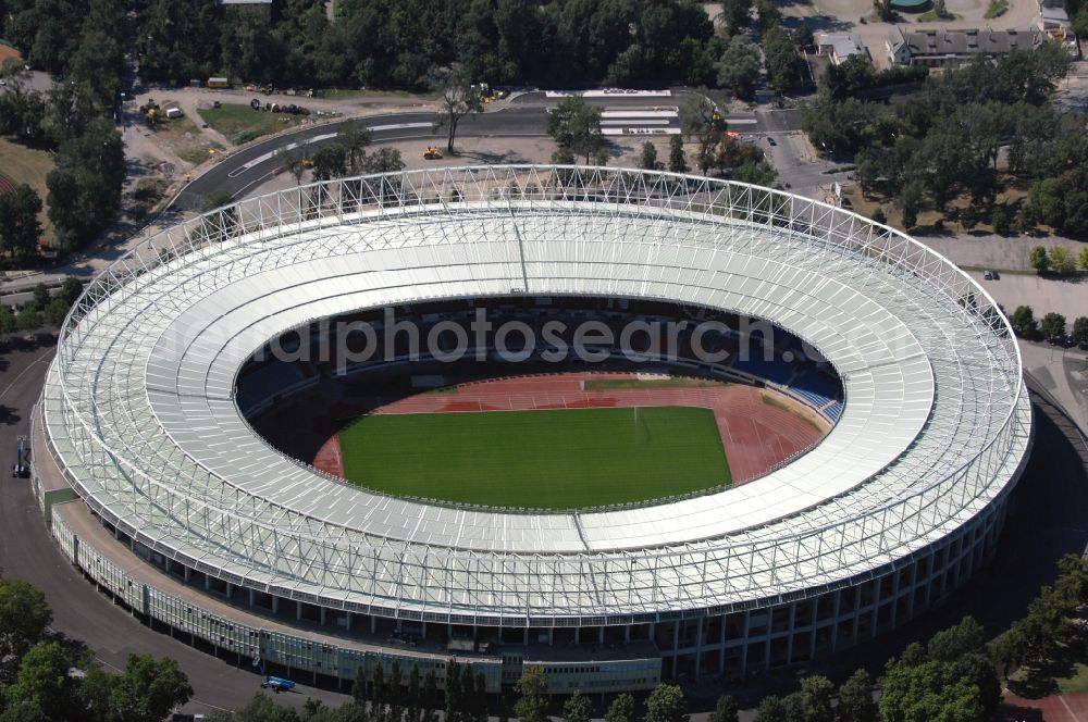 Wien from the bird's eye view: Sports facility grounds of the Arena stadium Ernst-Hampel-Stadion in Vienna in Austria
