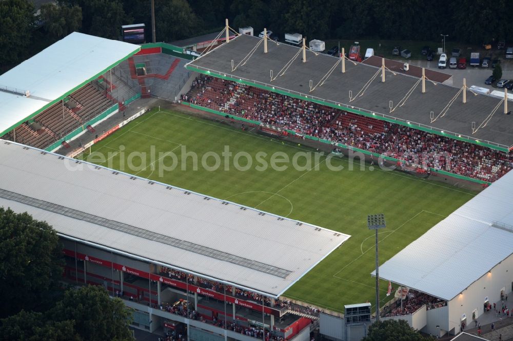 Aerial image Cottbus - Sports facility grounds of the Arena stadium der Freundschaft of club FC Energie in Cottbus in the state Brandenburg