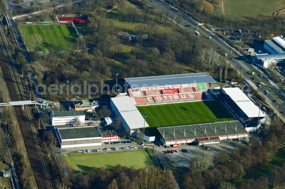Aerial photograph Cottbus - Sports facility grounds of the Arena stadium der Freundschaft of club FC Energie in Cottbus in the state Brandenburg