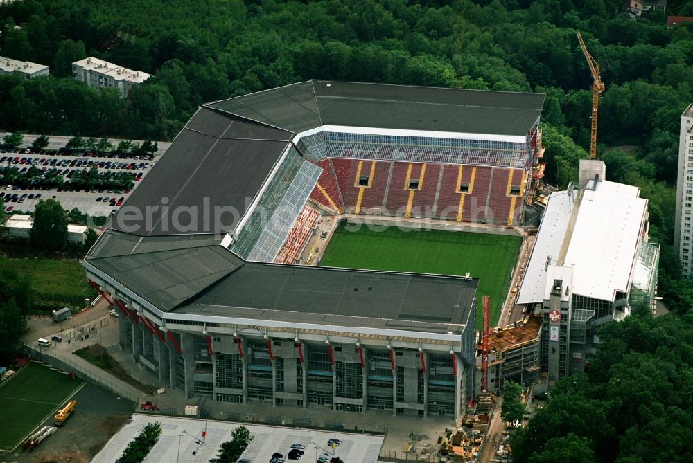 Aerial photograph Kaiserslautern - Sports facility grounds of the Arena stadium Fritz-Walter-Stadion in Kaiserslautern in the state Rhineland-Palatinate