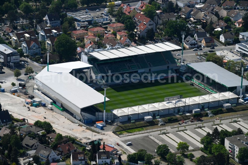 Aerial image Fürth - Sports facility grounds of the Arena stadium SpVgg Greuther Fuerth om Laubenweg in the district Poppenreuth in Fuerth in the state Bavaria, Germany
