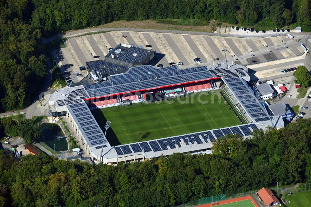 Aerial photograph Heidenheim an der Brenz - Sports facility grounds of the Arena stadium Voith - Arena in the district Reutenen in Heidenheim an der Brenz in the state Baden-Wuerttemberg, Germany