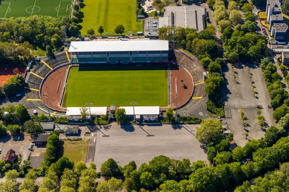 Aerial image Münster - Sports facility grounds of the Arena of Prussia Stadium in Muenster in North Rhine-Westphalia