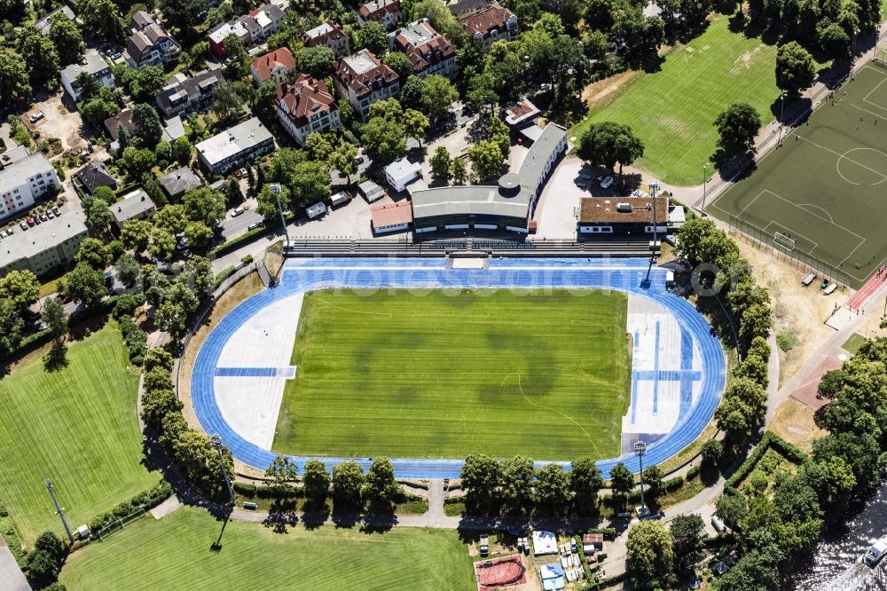 Aerial photograph Berlin - Sports facility grounds of stadium Lichterfelde in Berlin, Germany