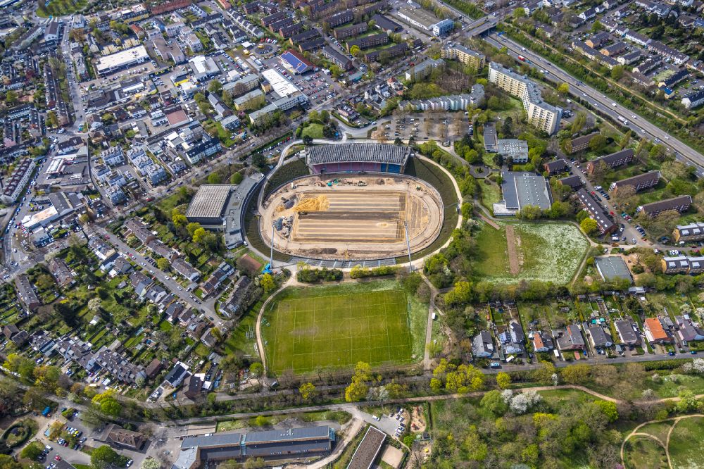 Aerial image Bonn - Sports facility grounds of stadium Sportpark Nord in the district Castell in Bonn in the state North Rhine-Westphalia, Germany