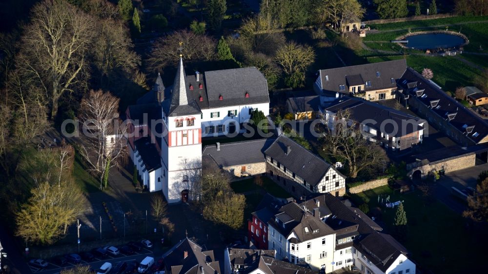 Aerial photograph Königswinter - St. Pankratius in Oberpleis in the state North Rhine-Westphalia, Germany