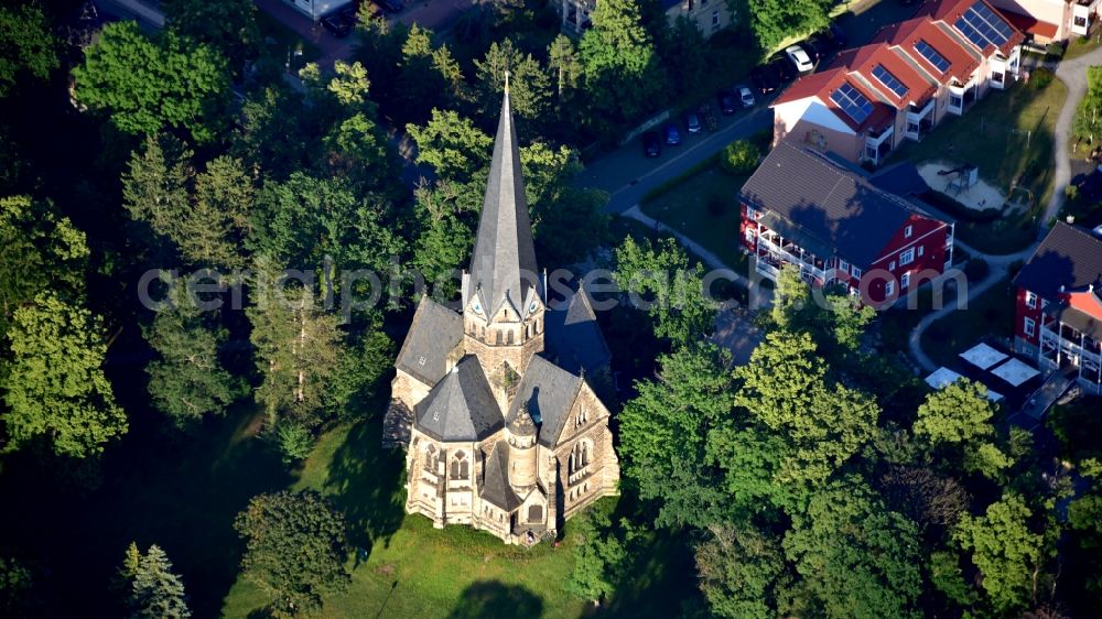 Aerial image Thale - St. Petri Church in Thale in the Harz in the state Saxony-Anhalt, Germany