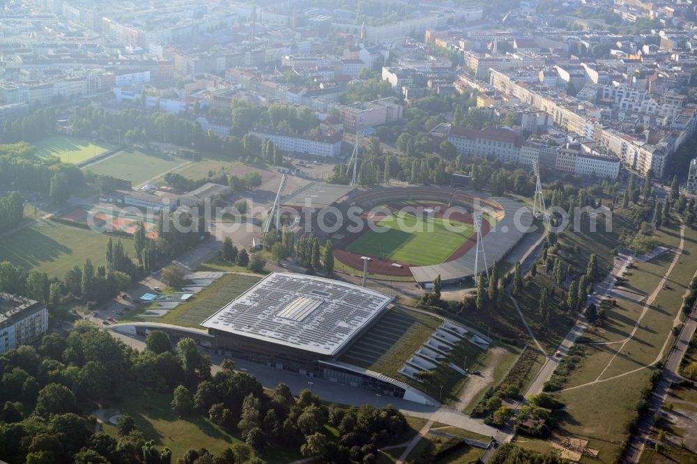 Aerial image Berlin Prenzlauer Berg - Stadium at the Friedrich-Ludwig-Jahn-Sportpark in Berlin Prenzlauer Berg