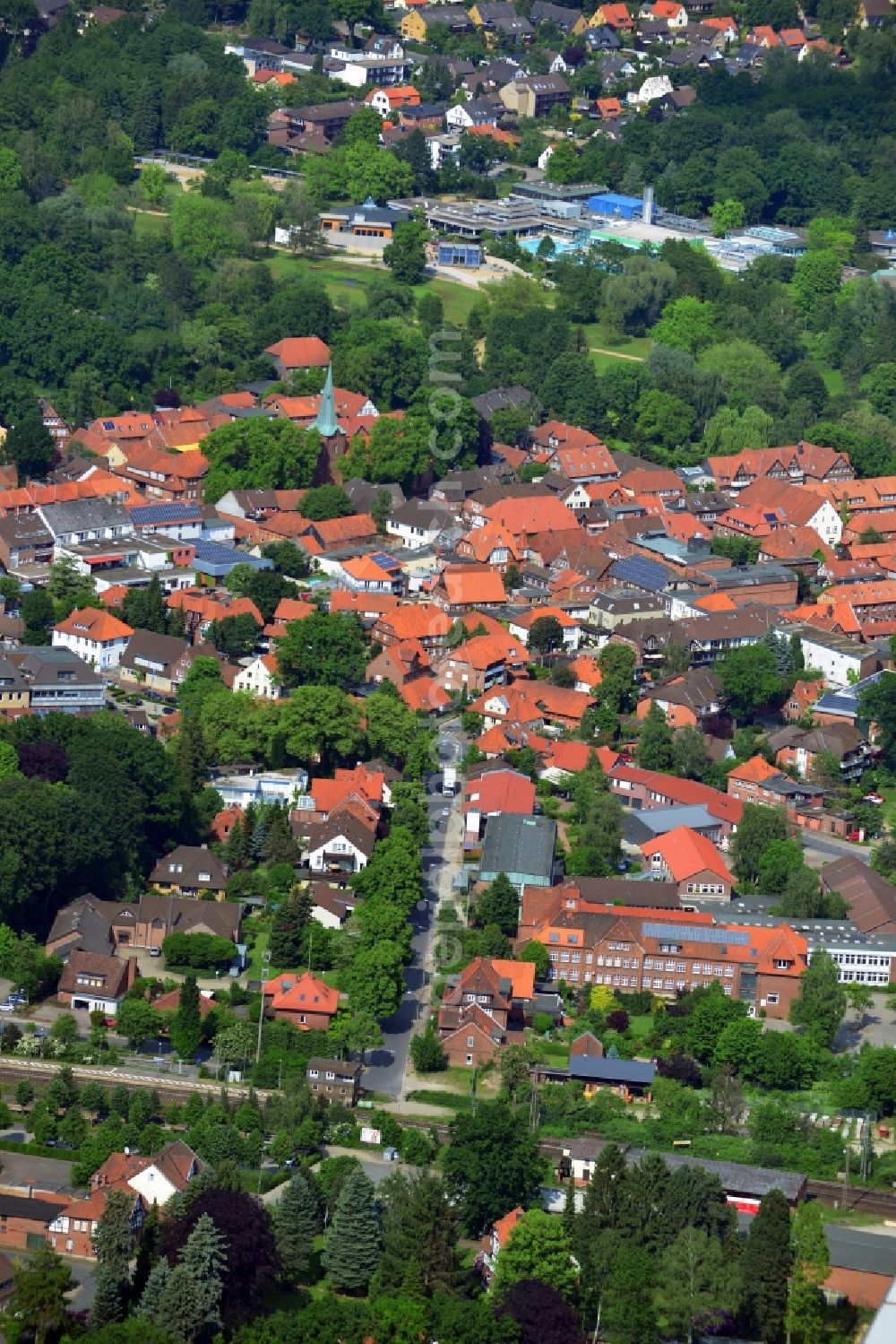 Bad Bevensen from above - City view of Bad Bevensen in the state Lower Saxony