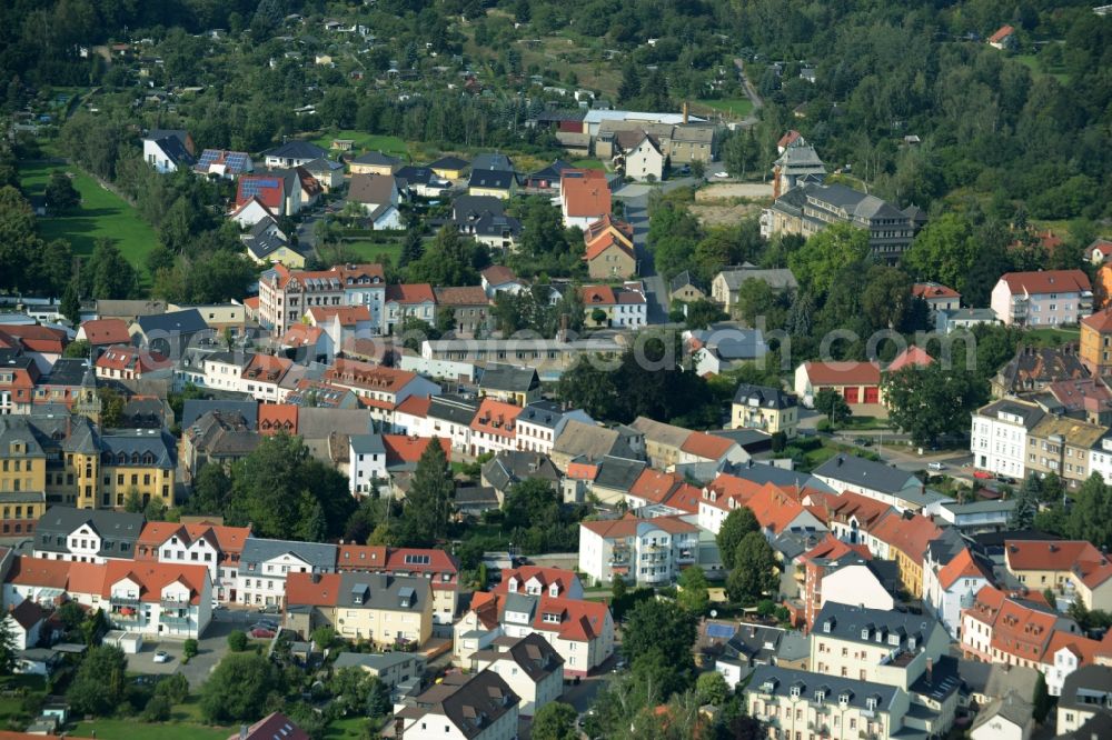 Aerial photograph Bad Lausick - View of the town of Bad Lausick in the state of Saxony. The town is an official spa resort