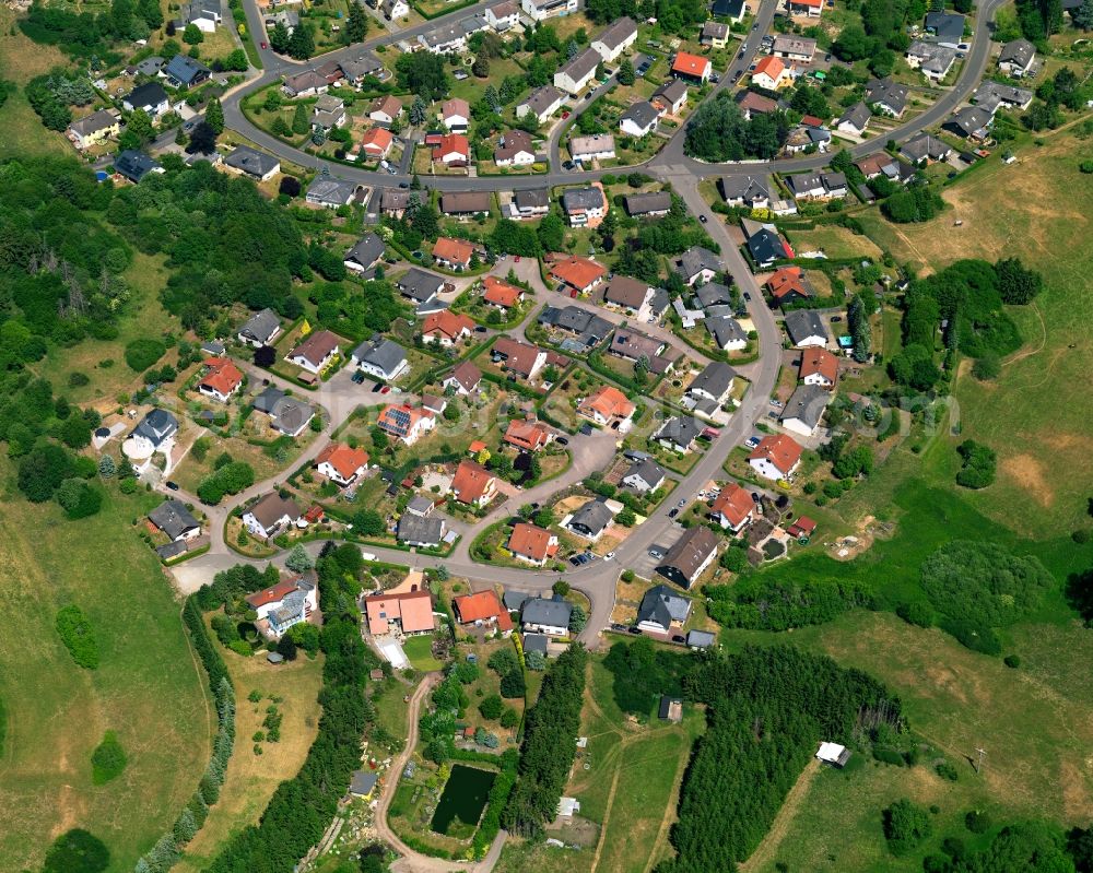 Baumholder from the bird's eye view: View of the town of Baumholder in the state of Rhineland-Palatinate. Baumholder is located in the Westrich region and is an offical tourist resort. Baumholder is an important military base of the US-Army and other NATO-members. The South of the town consists of residential streets, hamlets and areas