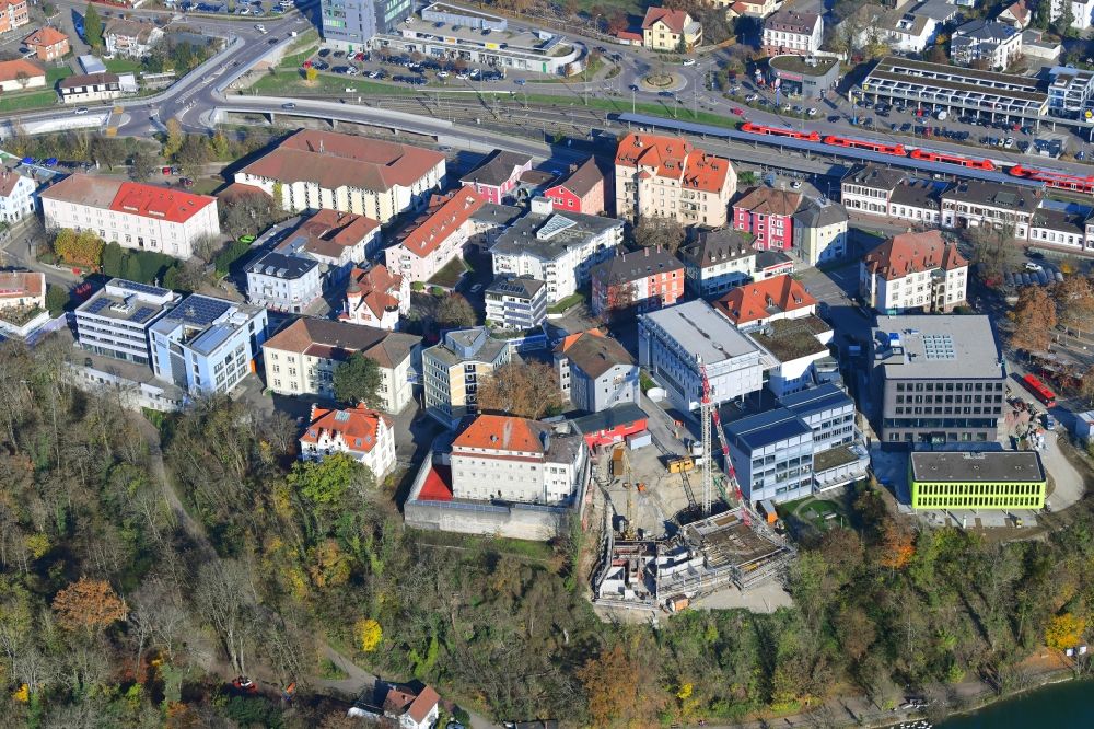 Waldshut-Tiengen from above - City view in the area of a