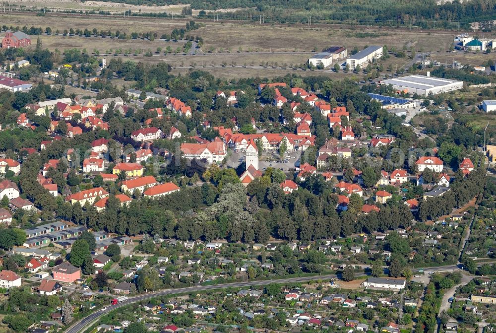 Aerial photograph Senftenberg - City view of Marga in Senftenberg Brieske Garden City in the Federal State of Brandenburg