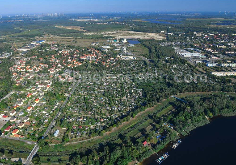Aerial photograph Senftenberg - City view of Marga in Senftenberg Brieske Garden City in the Federal State of Brandenburg