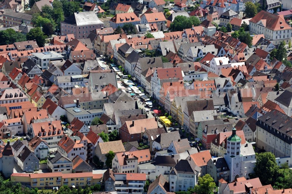 Aerial image Günzburg - City view of Guenzburg in the state Bavaria