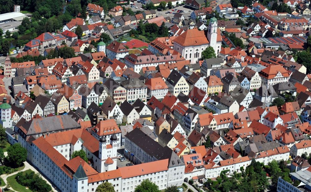 Günzburg from above - City view of Guenzburg in the state Bavaria