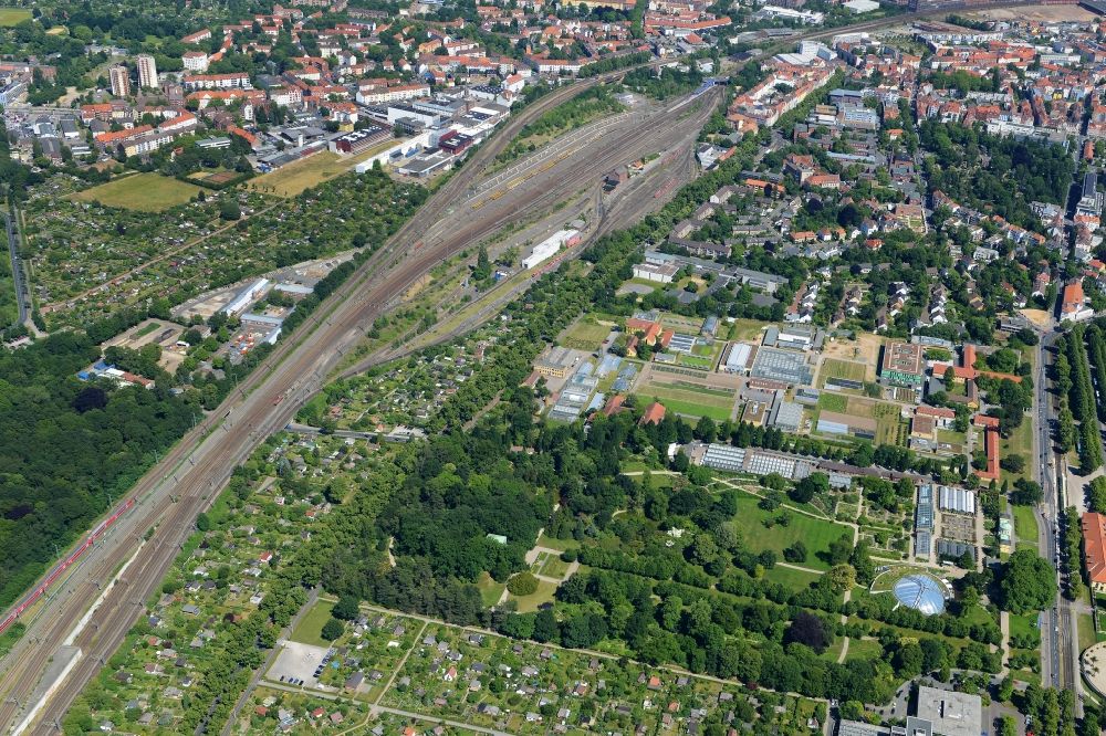 Hannover from above - District Hainholz in the city area in Hannover in the state Niedersachsen, Germany