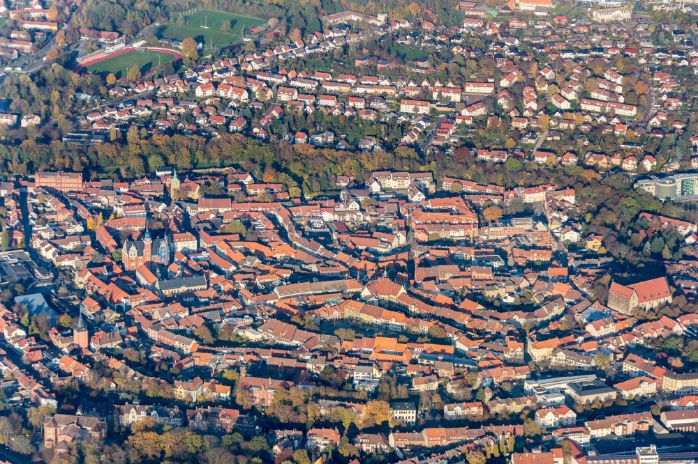 Aerial image Helmstedt - View on Helmstedt in the state Lower Saxony