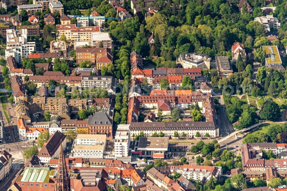 Aerial photograph Freiburg im Breisgau - District Herdern in the city in Freiburg im Breisgau in the state Baden-Wurttemberg, Germany