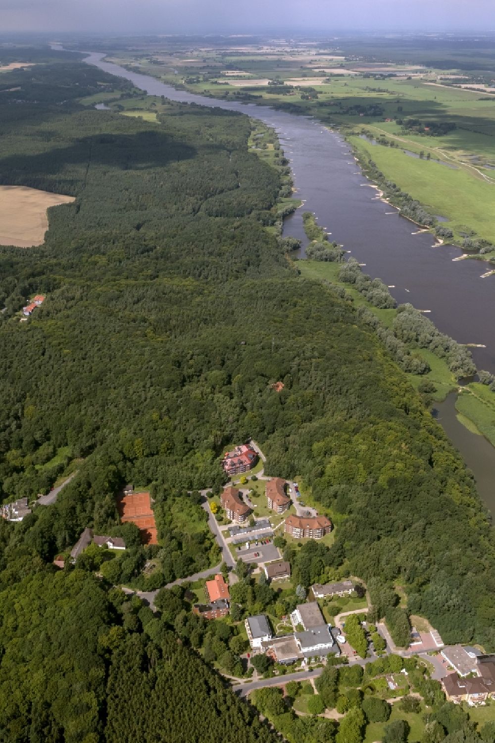 Aerial photograph Hitzacker - City view of Hitzacker in Lower Saxony