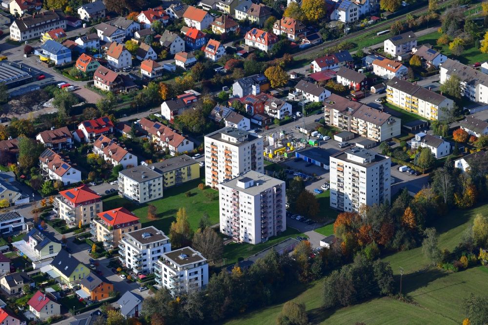 Schopfheim from the bird's eye view: District Rosengarten in the city in Schopfheim in the state Baden-Wuerttemberg, Germany