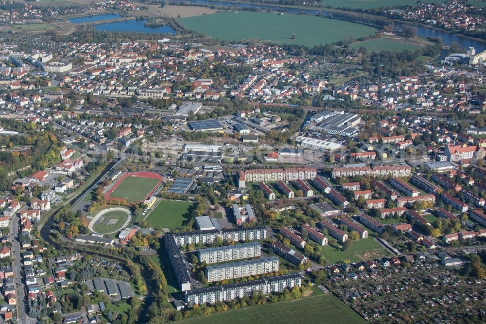 Aerial photograph Heidenau - City of Heidenau in Saxonia in Europ
