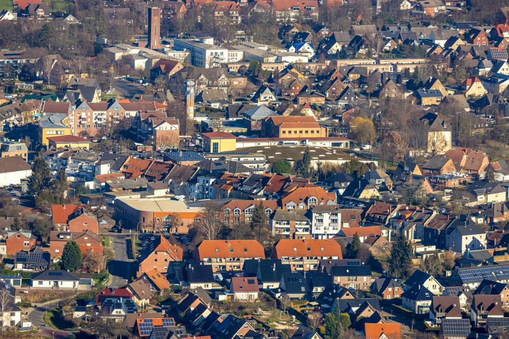 Selm from above - City view on down town in Selm in the state North Rhine-Westphalia, Germany