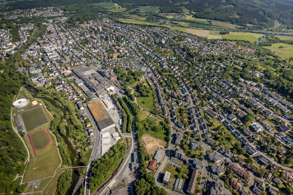 Arnsberg from the bird's eye view: City view on down town in Arnsberg in the state North Rhine-Westphalia, Germany