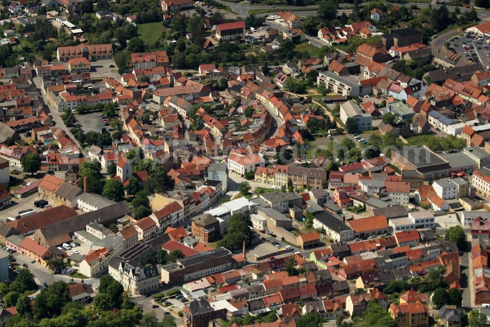 Aerial image Artern/Unstrut - City view on down town in Artern/Unstrut in the state Thuringia, Germany