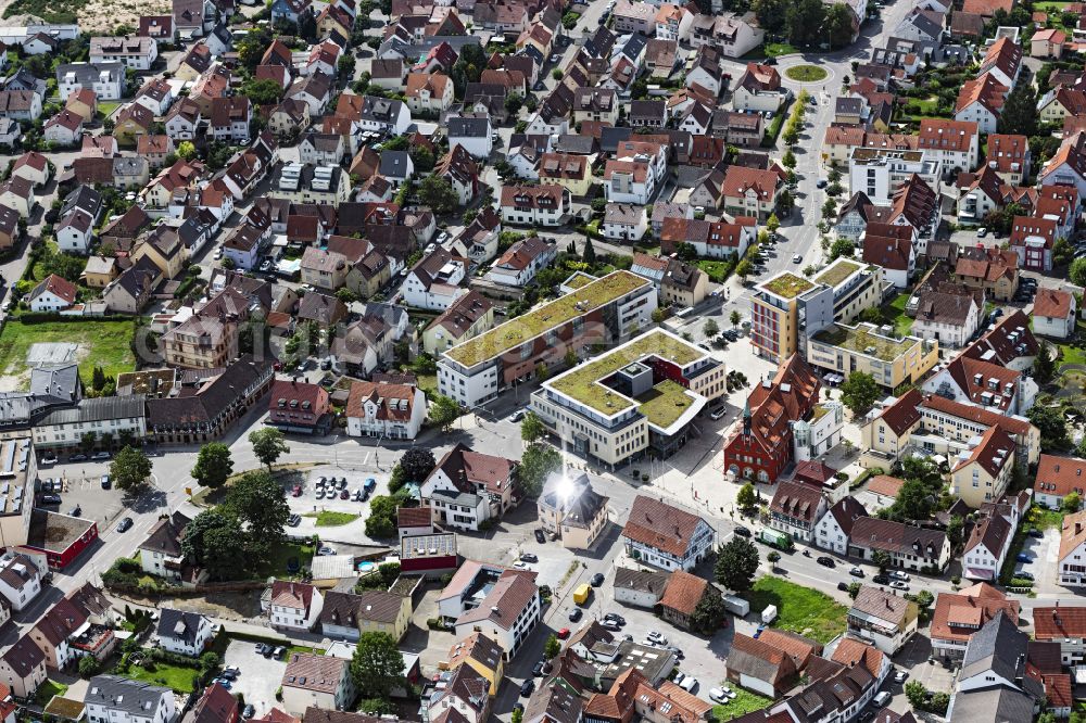 Asperg from the bird's eye view: City view on down town in Asperg in the state Baden-Wuerttemberg, Germany