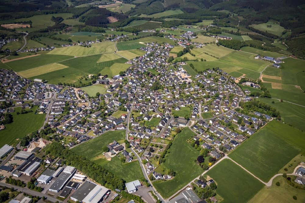 Attendorn from above - City view on down town in Attendorn in the state North Rhine-Westphalia, Germany