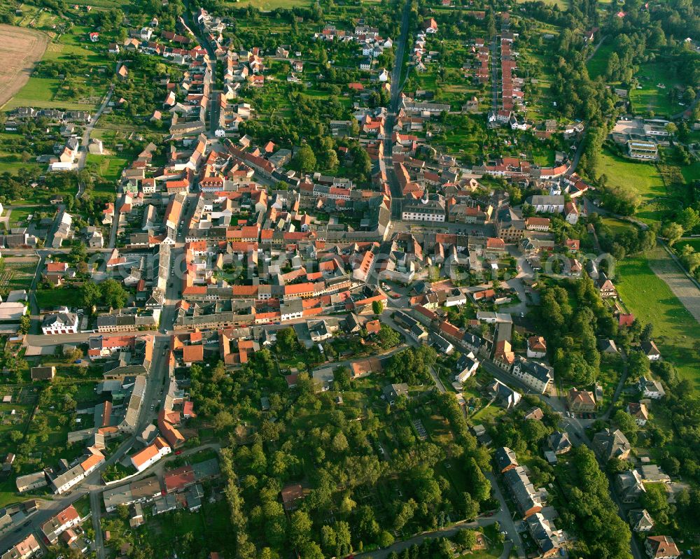 Aerial image Auma - City view on down town in Auma in the state Thuringia, Germany