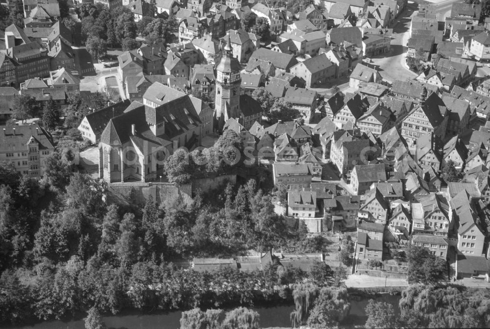 Aerial image Backnang - City view on down town in Backnang in the state Baden-Wuerttemberg, Germany