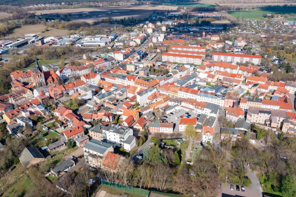 Aerial photograph Bad Freienwalde - City view of the city area of in Bad Freienwalde in the state Brandenburg
