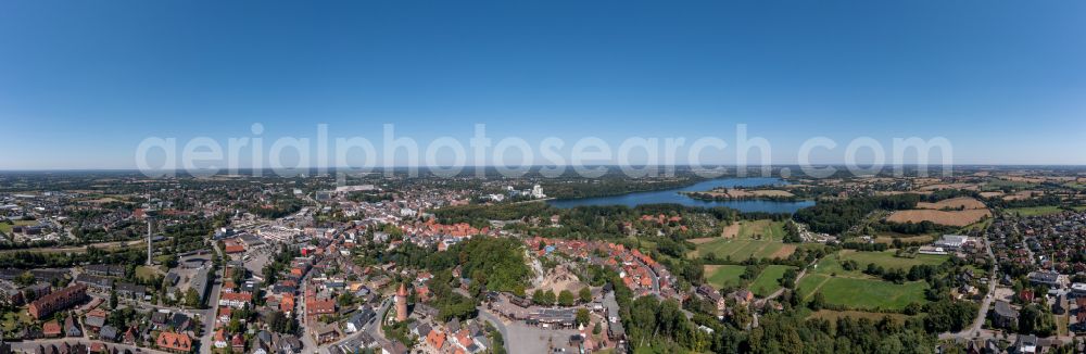 Bad Segeberg from the bird's eye view: City view of the city area of in Bad Segeberg in the state Schleswig-Holstein, Germany