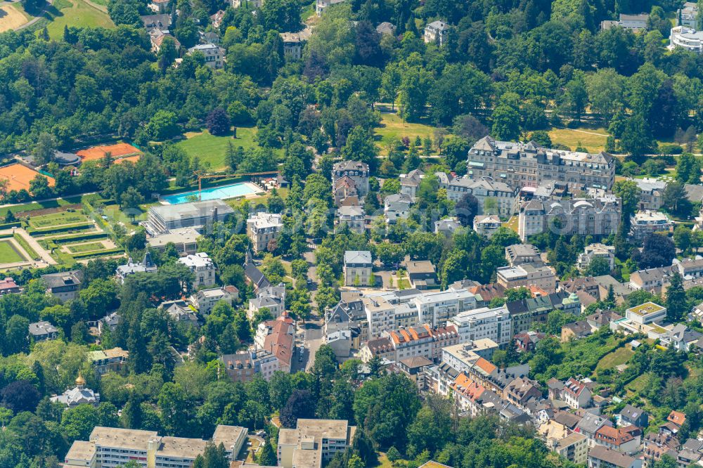 Aerial photograph Baden-Baden - City view of the city area of in Baden-Baden in the state Baden-Wuerttemberg