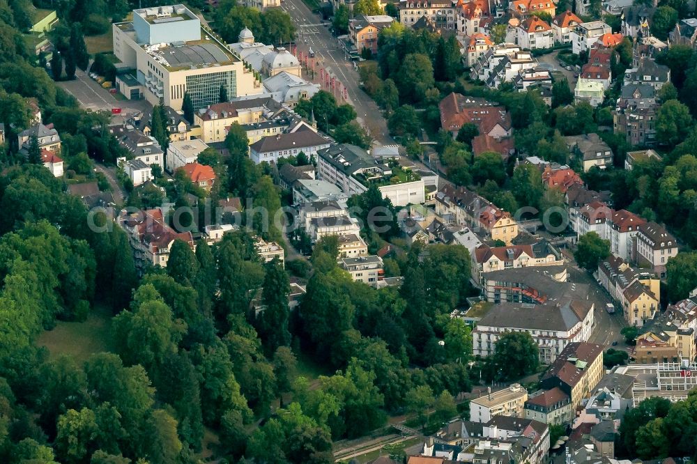 Baden-Baden from the bird's eye view: City view of the city area of in Baden-Baden in the state Baden-Wurttemberg, Germany