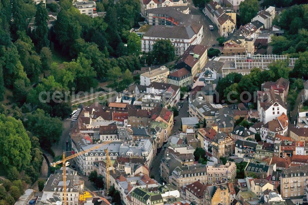 Aerial image Baden-Baden - City view of the city area of in Baden-Baden in the state Baden-Wurttemberg, Germany