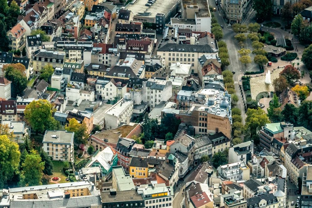 Aerial image Baden-Baden - City view on down town in Baden-Baden in the state Baden-Wurttemberg, Germany