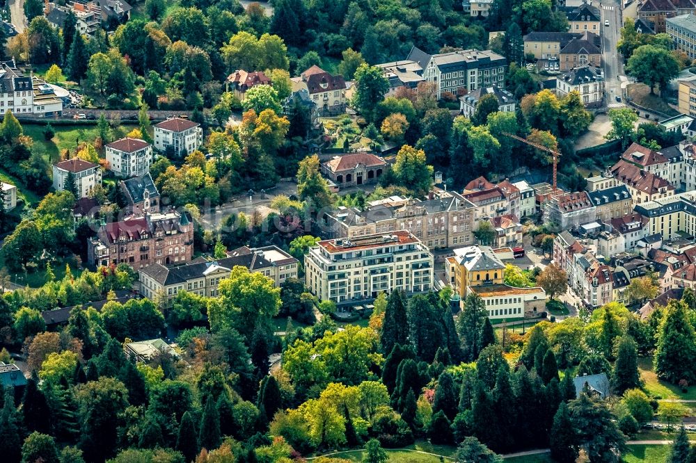Aerial photograph Baden-Baden - City view on down town in Baden-Baden in the state Baden-Wurttemberg, Germany