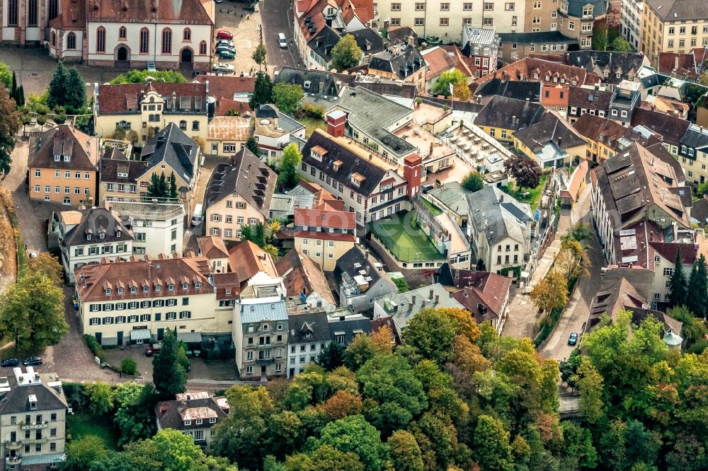 Baden-Baden from above - City view on down town in Baden-Baden in the state Baden-Wurttemberg, Germany