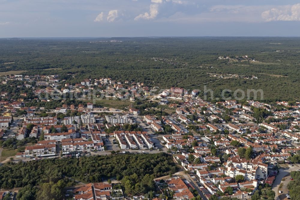 Barbariga from the bird's eye view: City view on down town in Barbariga in Istrien - Istarska zupanija, Croatia