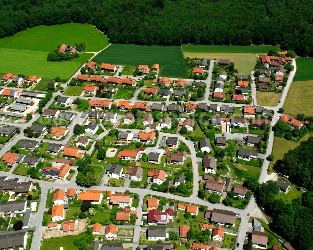 Öd from the bird's eye view: City view on down town in Öd in the state Bavaria, Germany