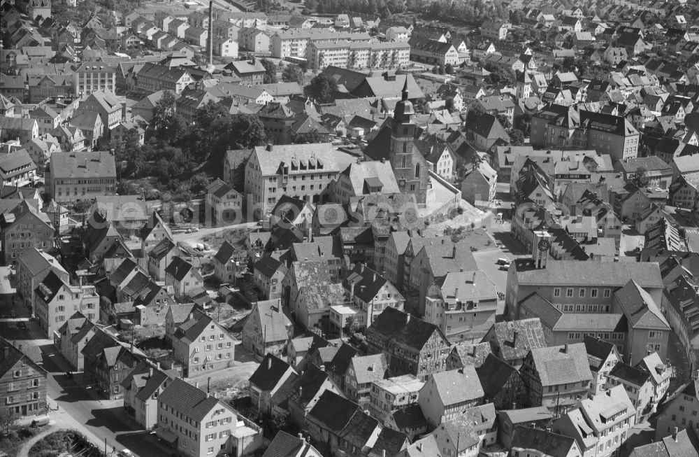 Böblingen from above - City view on down town in Boeblingen in the state Baden-Wuerttemberg, Germany