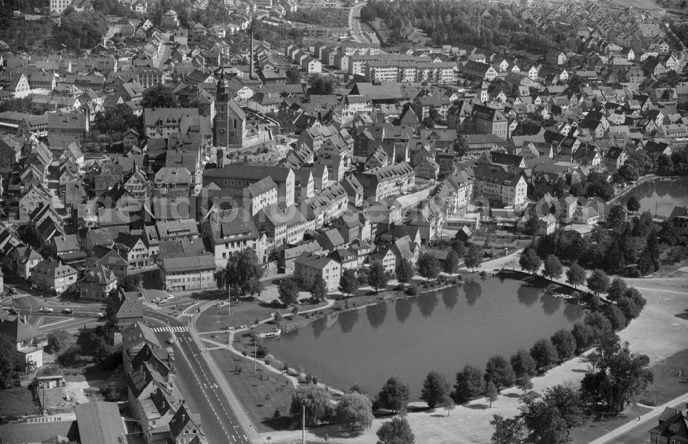 Aerial photograph Böblingen - City view on down town in Boeblingen in the state Baden-Wuerttemberg, Germany