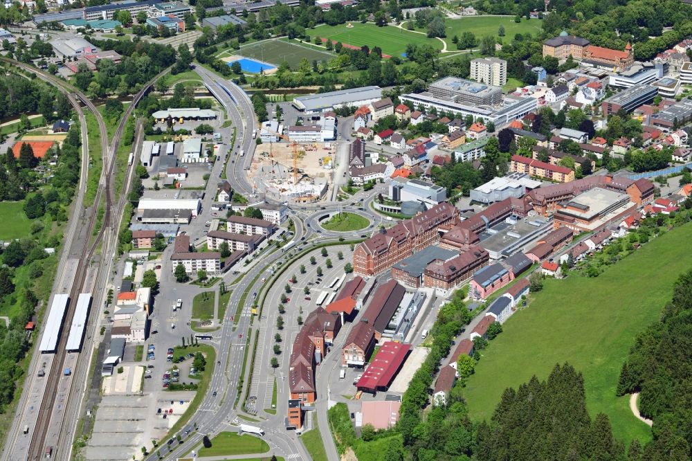 Tuttlingen from the bird's eye view: Downtown in the city in Tuttlingen in the state Baden-Wuerttemberg, Germany