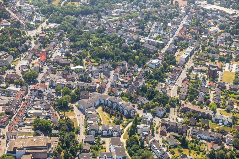 Aerial image Dorsten - City view of the city area of in Dorsten in the state North Rhine-Westphalia, Germany