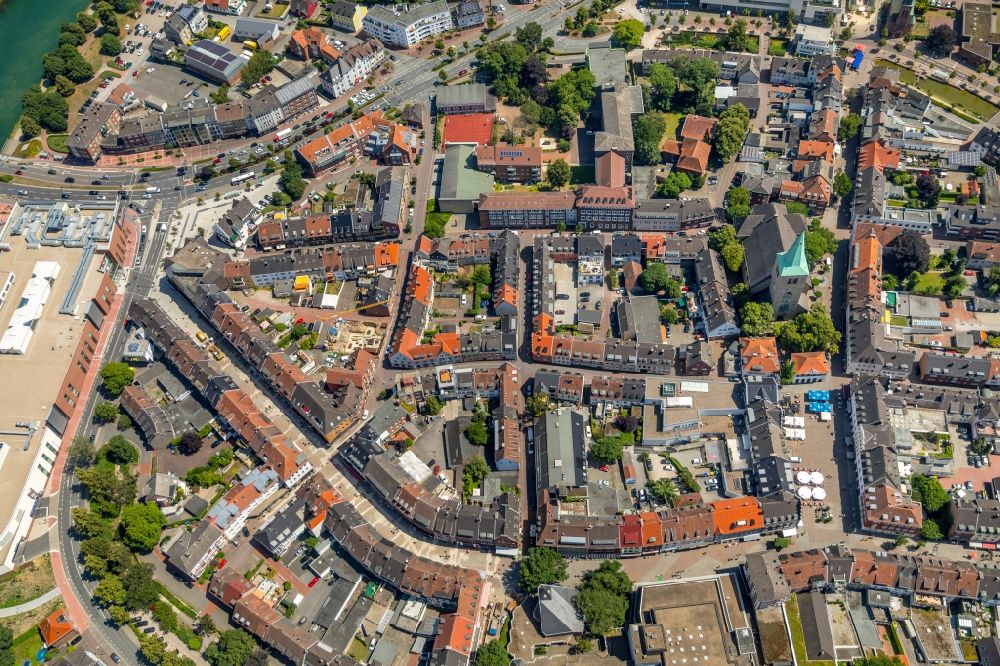 Aerial photograph Dorsten - City view of the city area of in Dorsten in the state North Rhine-Westphalia, Germany